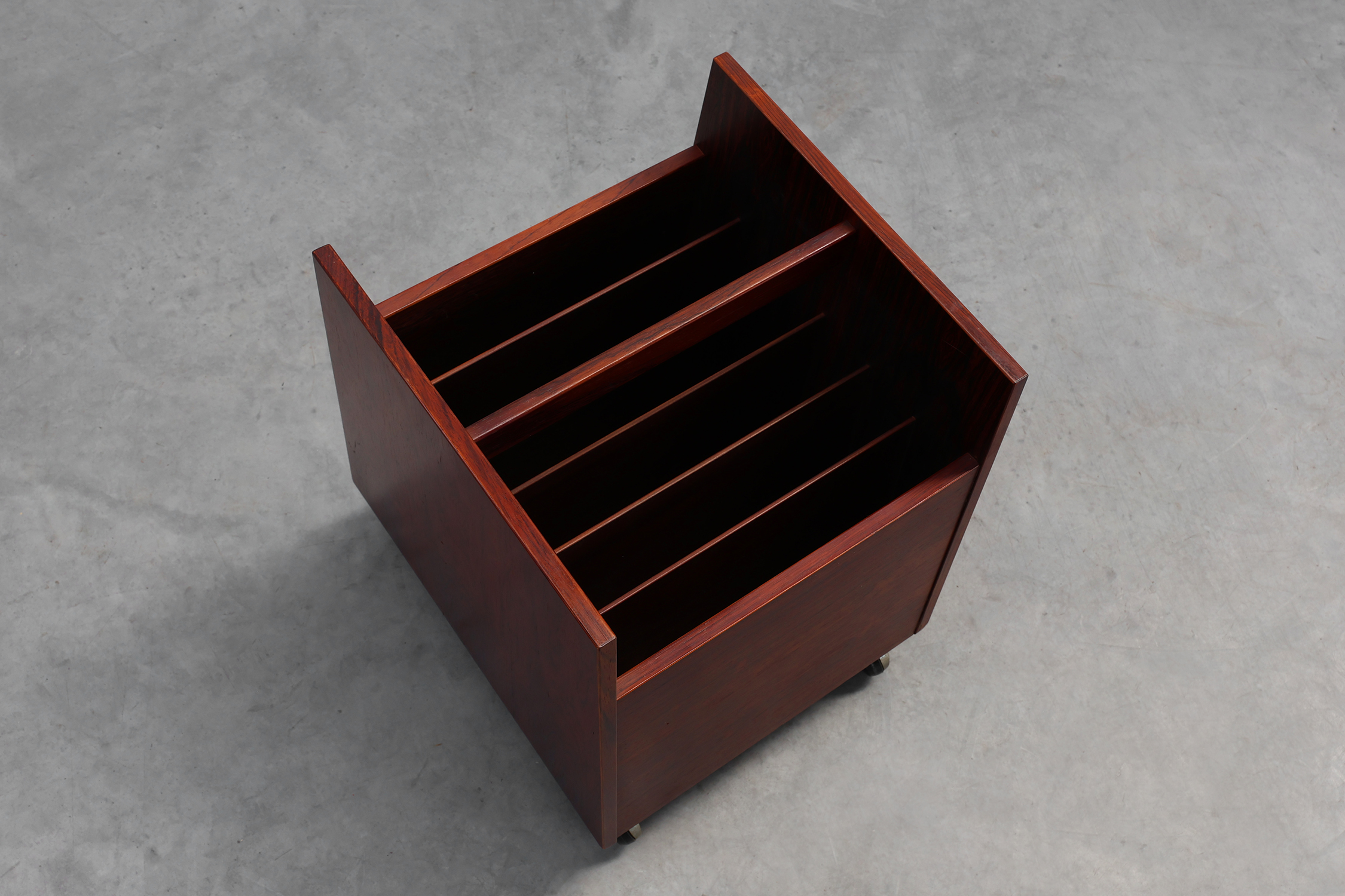 Magazine LP Caddy Rack by Rolf Hesland for Bruksbo, Norway 1970sthumbnail